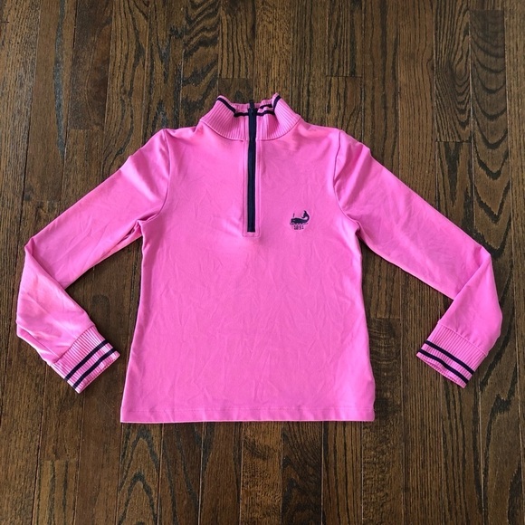 Polo Ralph Lauren Other - Polo Ralph Lauren Girls S (7Y) Hot Pink 1/4 Zip Active Track Jacket - EUC!